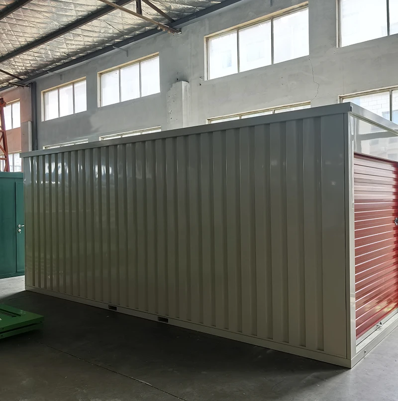 Recipiente de porta enrolável de embalagem plana