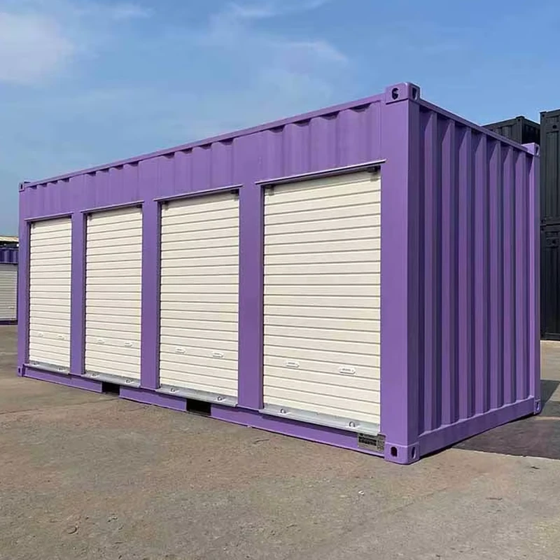 Recipiente de autoarmazenamento para porta de veneziana